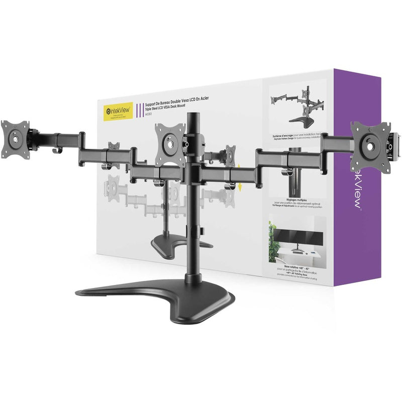 IntekView Freestanding Triple Monitor Stand