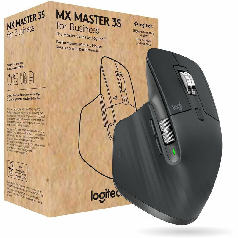 LOGITECH MX MASTER 3S FOR BUSINESS (GRAPHITE) - BROWN BOX