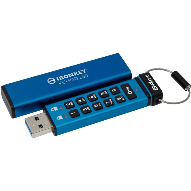 IronKey Keypad 200 64GB USB 3.2 (Gen 1) Type A Flash Drive | PcHybrid