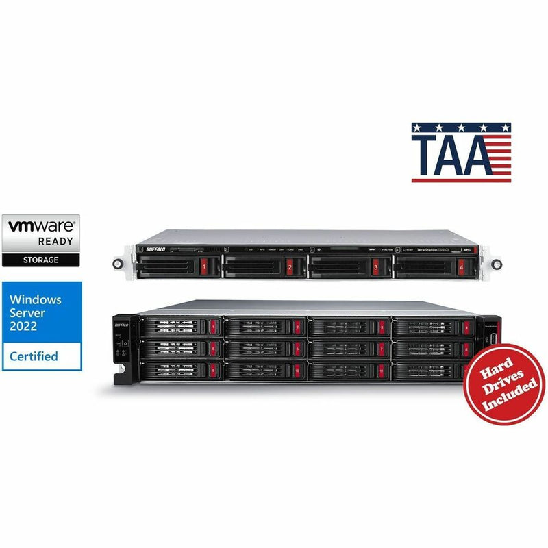 BUFFALO TERASTATION 51220RH 2U RM 144TB 12 BAY NAS (12X12TB) ENTERPRISE HDD INCL
