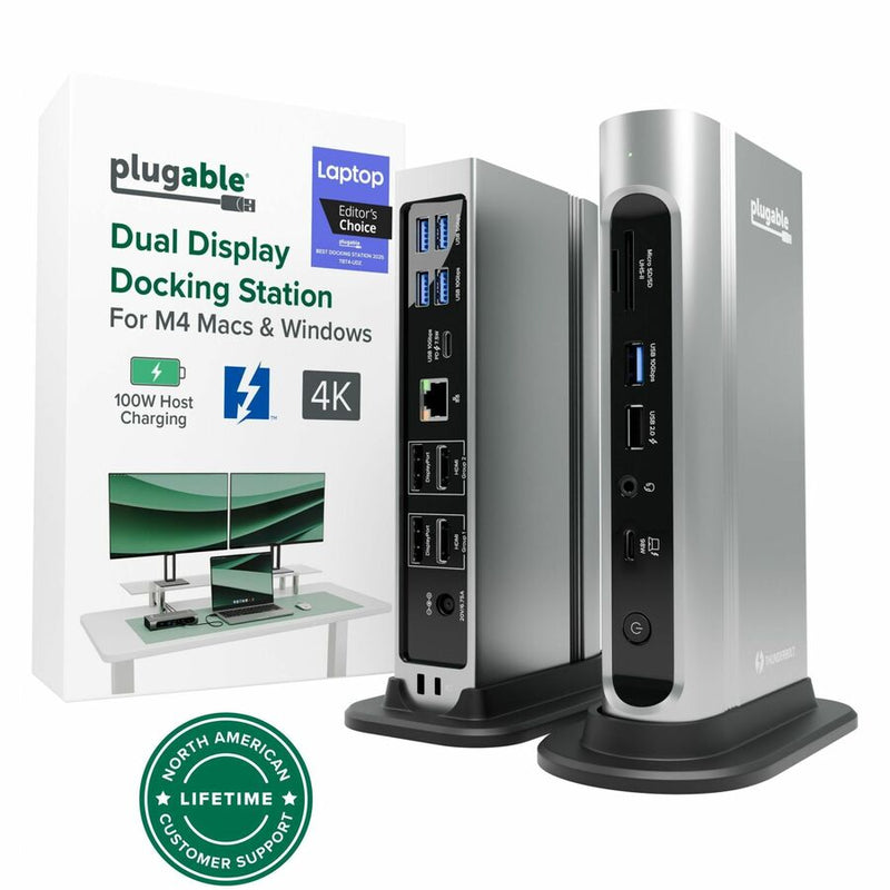 Plugable Thunderbolt 4 & USB4 Quad Display Docking Station With 98W Charging