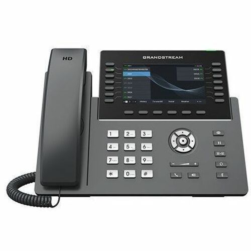 Grandstream GRP2650 IP Phone - Corded - Corded/Cordless - Wi-Fi, Bluetooth - 5 Multiple Conferencing - Wall Mountable, Stand Mountable