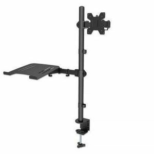 INTRACOM DESKTOP COMBO MOUNT WITH MONITOR ARM AND LAPTOP STAND