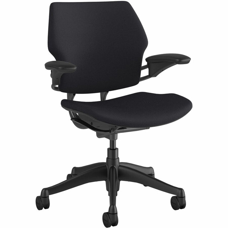 FREEDOM TASK CHAIR WITH GRAPHITE FRAME AND HEIGHT-ADJUSTABLE ARMS - GRAPHITE COR