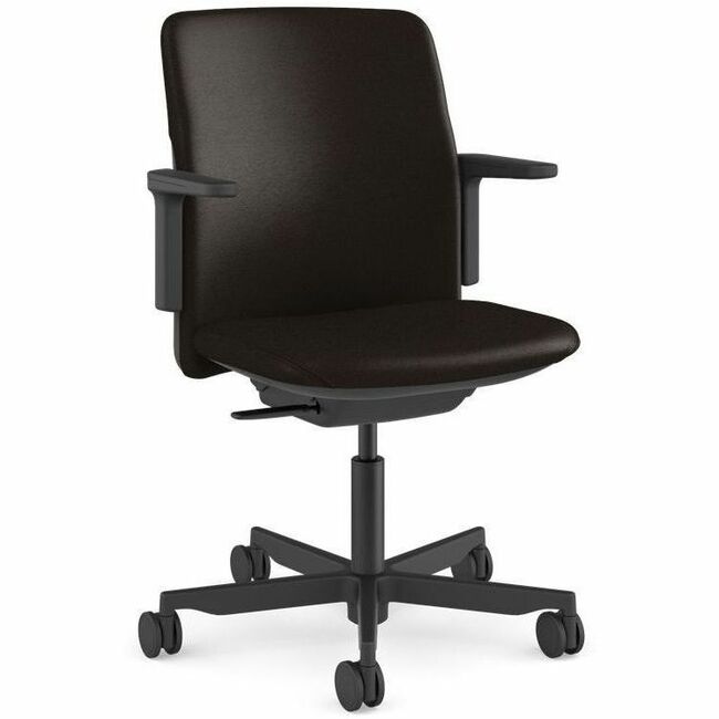 PATH TASK CHAIR WITH BLACK FRAME WITH BLACK TRIM AND FIXED ARMS - JAVA/COCOA COR