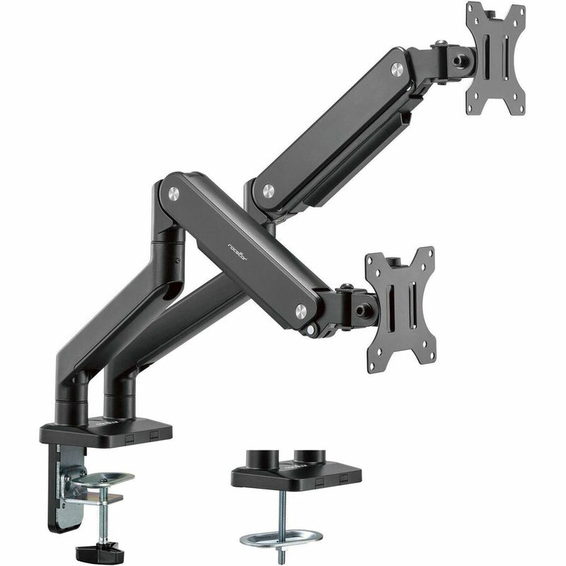 ROCSTOR ERGOREACH ED2 PREMIUM DUAL ERGONOMIC MONITOR ARM, C-CLAMP & GROMMET - SU
