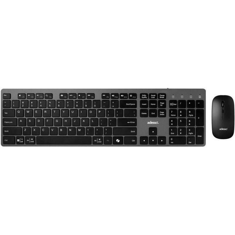 Clavier et souris de bureau sans fil ADESSO Multi OS avec commutateur à ciseaux 