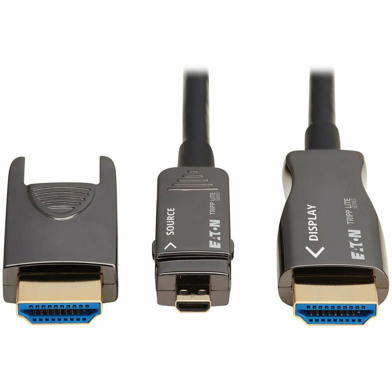 Tripp Lite series P568FM-20M-8K6 HDMI Fiber Active Optical Cable, M/M, Black, 20 m (66 ft.)