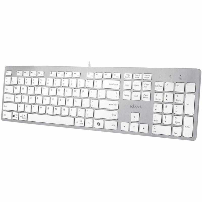 ADESSO MULTI-OS SCISSOR SWITCH DESKTOP KEYBOARD (WHITE) FRENCH CANADIAN