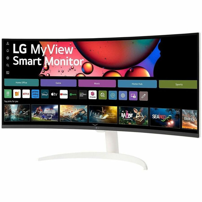 LG MyView 34SR60QC-W 34" Class UW-QHD Curved Screen Smart LED Monitor - 21:9