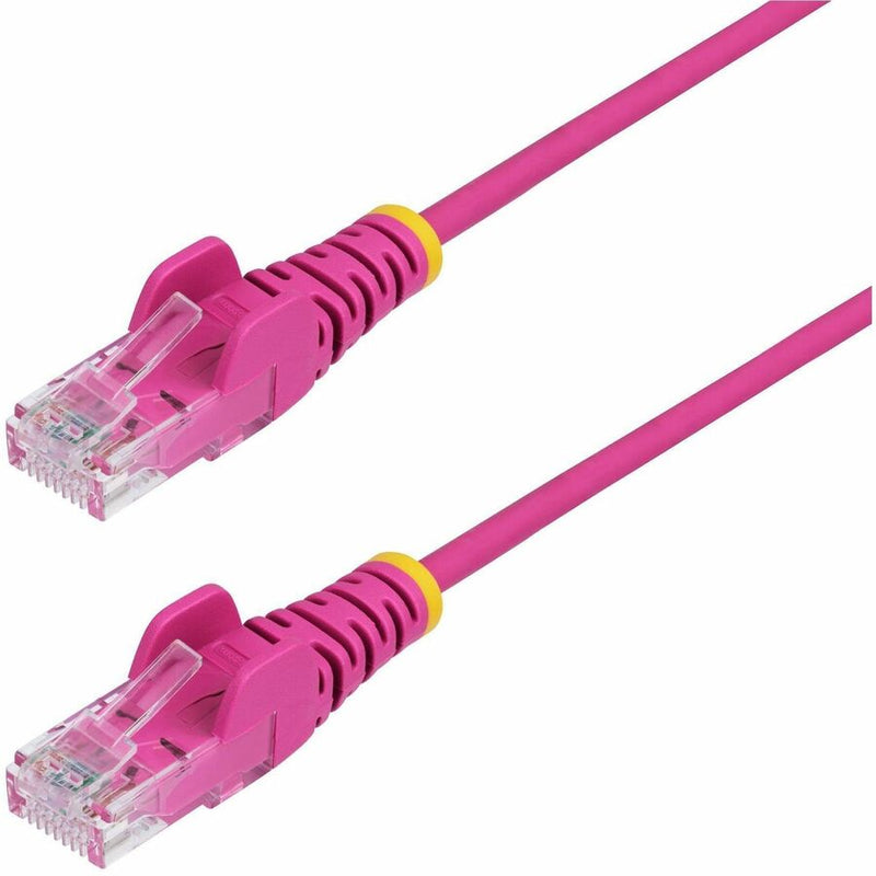 StarTech.com 10ft Pink Slim CAT6 Ethernet Cable, Slim Snagless RJ45, UTP, LSZH, 28AWG Bare Copper, Slim Network Patch Cord, Fluke Tested