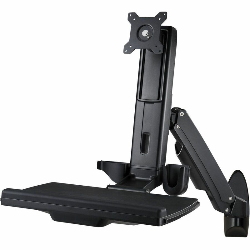 Amer AMR1AWS-B Wall Mount for Workstation, Monitor, Keyboard, Mouse, Display Screen, Flat Panel Display - Black