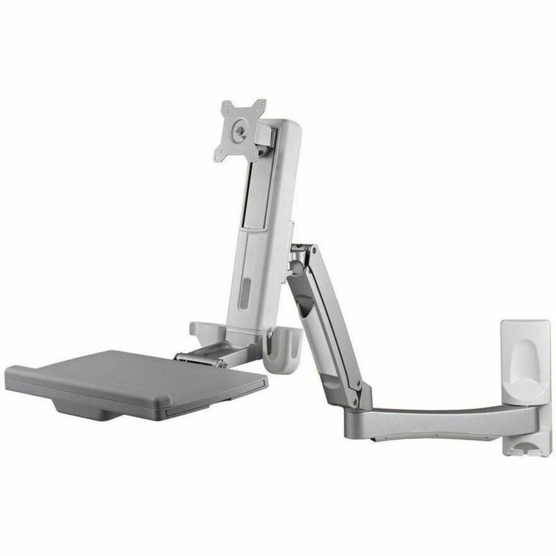 AMER SINGLE ARTICULATING ARM WALL MOUNT WORKSTATION (DISPLAY AND KEYBOARD) (BLAC