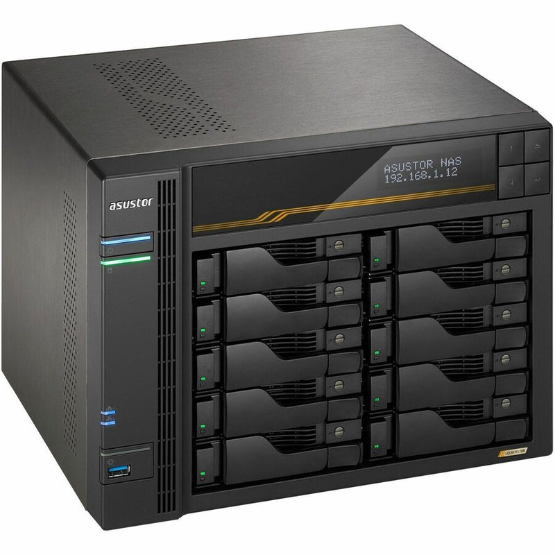 ASUSTOR LOCKERSTOR 10 GEN3 AS6810T 10 BAY NAS, QUAD-CORE 2.3GHZ CPU, DUAL USB 4