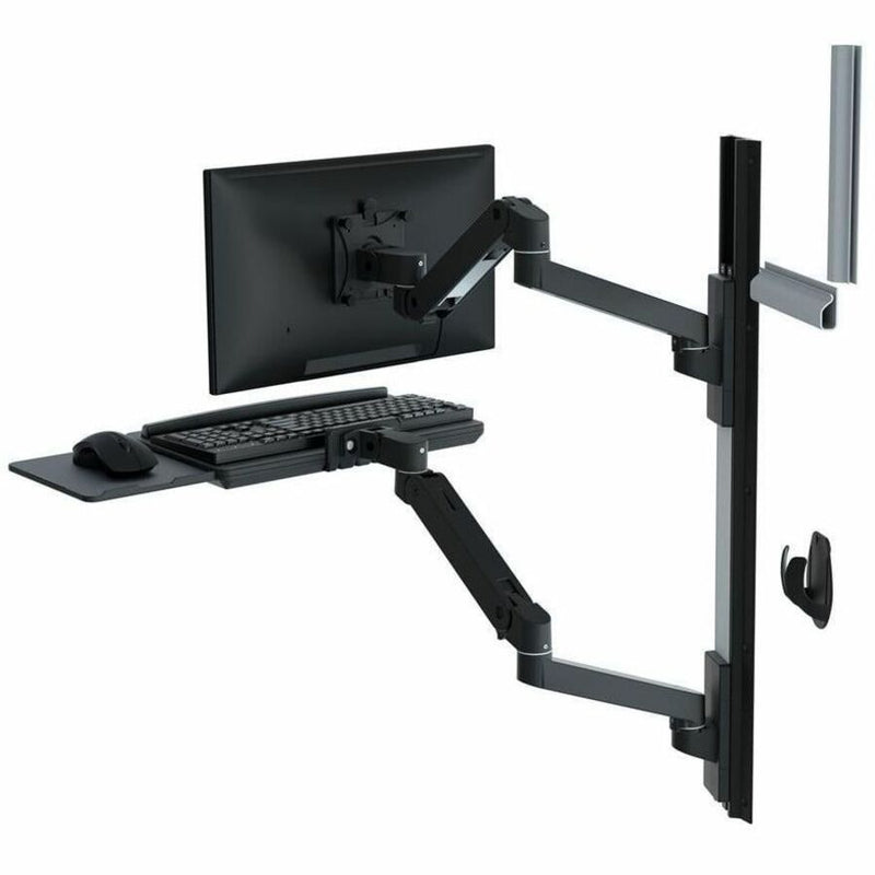 Ergotron Wall Mount for Keyboard, Monitor - Black