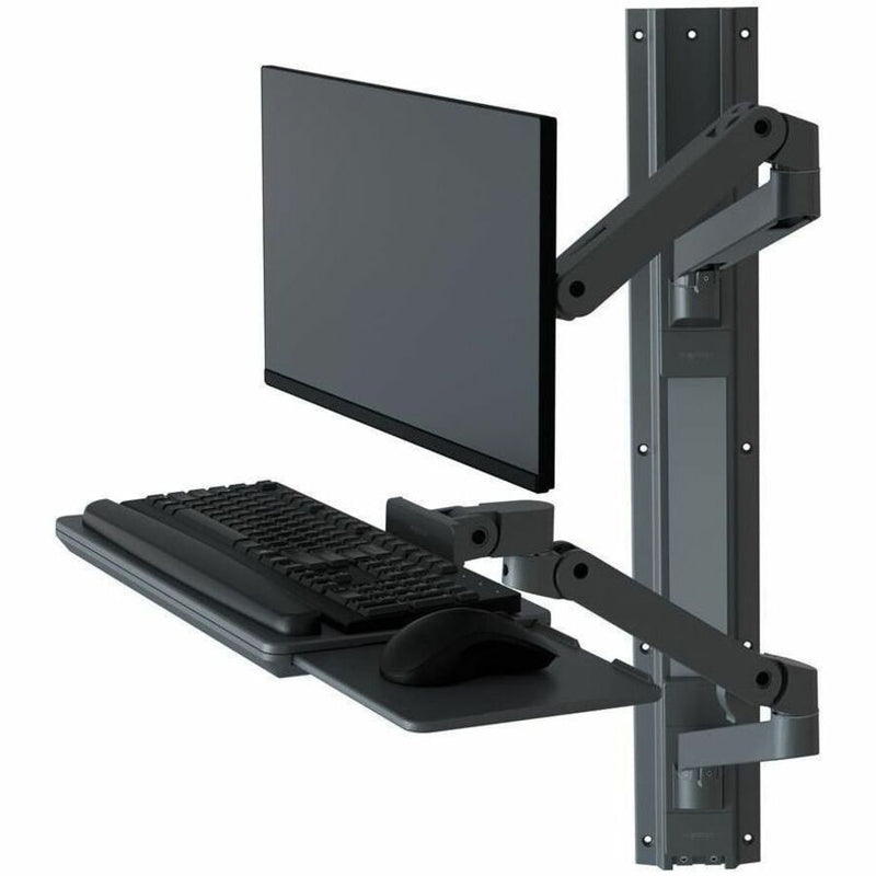 Ergotron Wall Mount for Keyboard, Monitor - Dark Gray