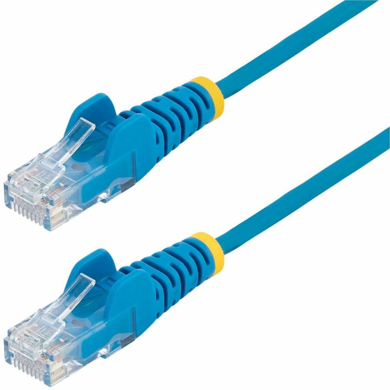 STARTECH 30FT BLUE SLIM CAT6 ETHERNET CABLE, SNAGLESS, 100W POE, UTP, LSZH, 28AW