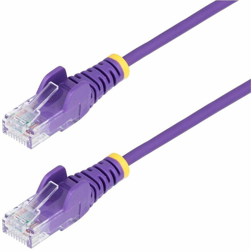 STARTECH 4FT PURPLE SLIM CAT6 ETHERNET CABLE, SNAGLESS, 100W POE, UTP, LSZH, 28A