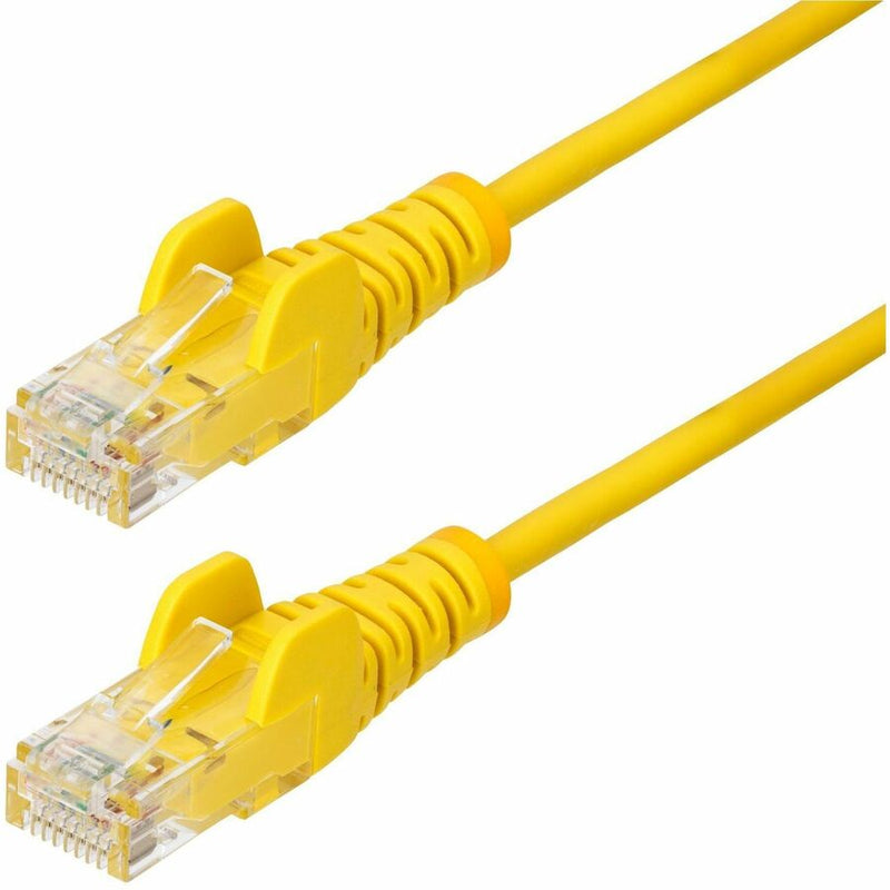 STARTECH 30FT YELLOW SLIM CAT6 ETHERNET CABLE, SNAGLESS, 100W POE, UTP, LSZH, 28