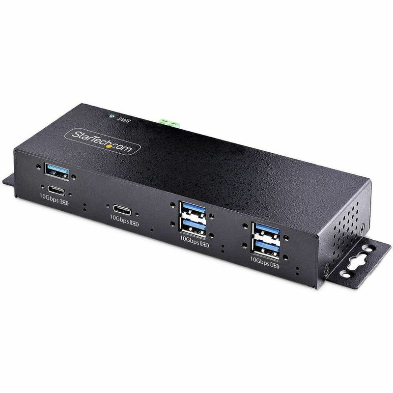 STARTECH 7-PORT INDUSTRIAL USB 10GBPS HUB WITH POWER ADAPTER, METAL, MOUNTABLE,