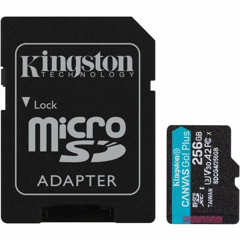 KINGSTON 256GB MICROSDXC CANVAS GO PLUS GEN4 200MB/S A2 U3 V30 CARD + ADAPTER