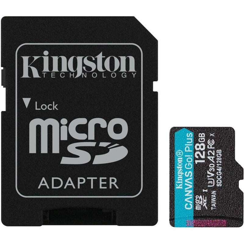 KINGSTON 128GB MICROSDXC CANVAS GO PLUS GEN4 200MB/S A2 U3 V30 CARD + ADAPTER