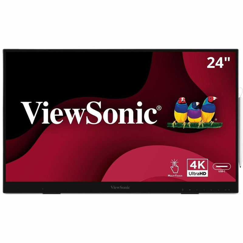 VIEWSONIC 24 4K PODIUM TOUCH DISPLAY WITH ACTIVE STYLUS AND ADVANCED ERGONOMICS.