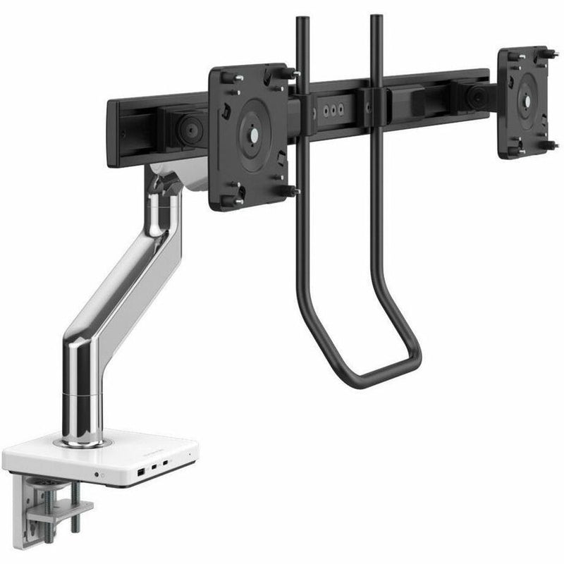 M8.1 MONITOR ARM FOR DUAL MONITORS WITH M/CONNECT 3 CHARGING HUB, CLAMP MOUNT, S