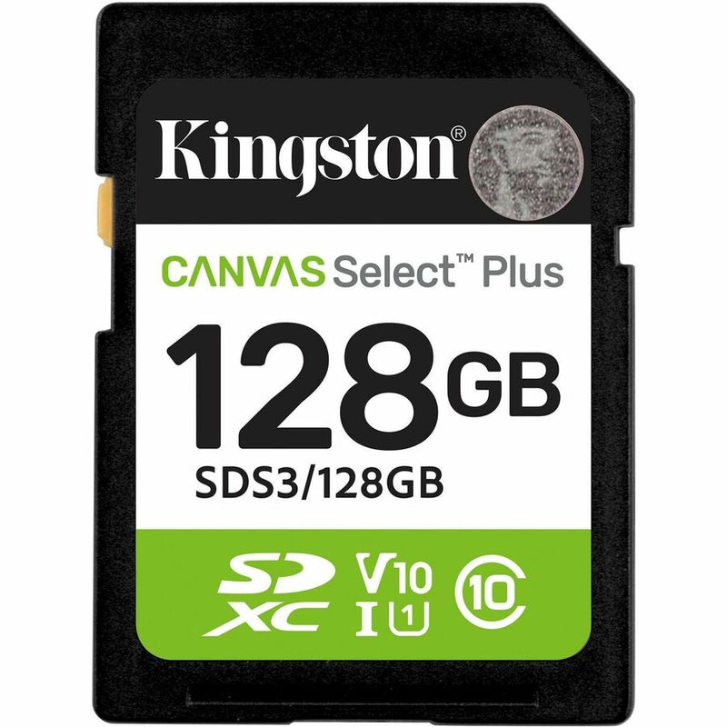Kingston Canvas Select Plus 128 GB Class 10/UHS-I (U1) V10 SDXC - 1