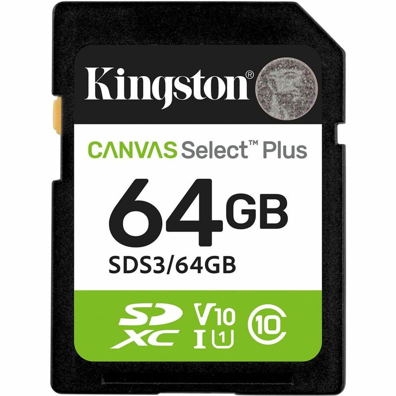 Kingston Canvas Select Plus 64 GB Class 10/UHS-I (U1) V10 SDXC