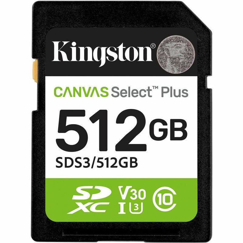 Kingston Canvas Select Plus 512 GB Class 10/UHS-I (U3) V10 SDXC - 1