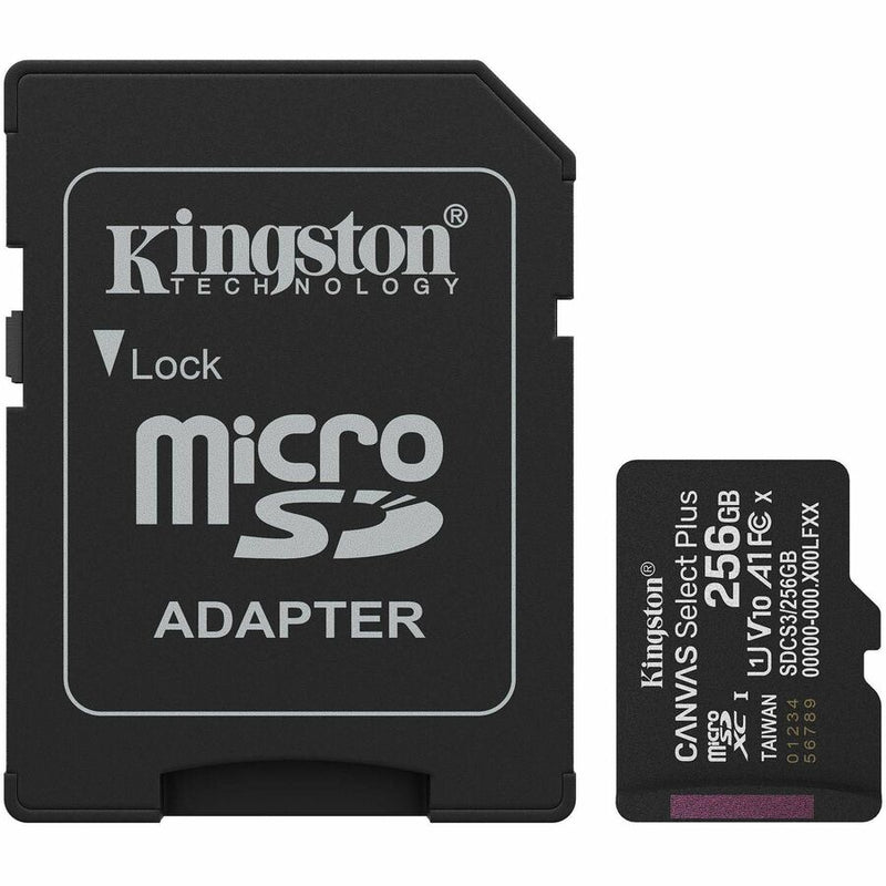 Kingston Canvas Select Plus 256 GB Class 10/UHS-I (U1) V10 microSDXC - 1