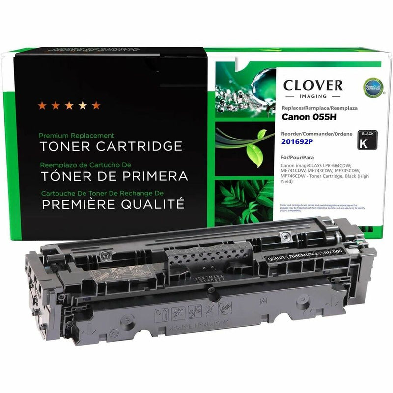 CIG Remanufactured High Yield Laser Toner Cartridge - Alternative for Canon 055HBK, 3020C001 - Black - 1 Each