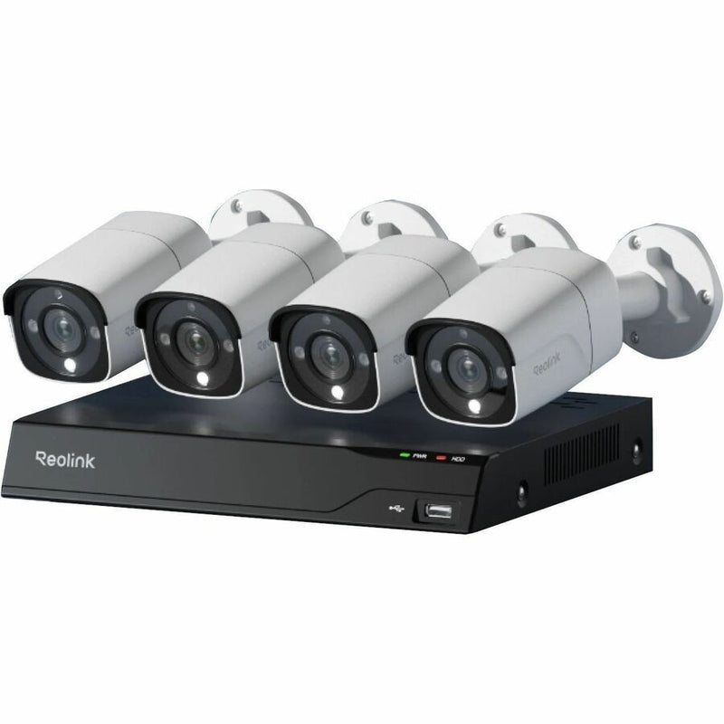 Reolink Smart PoE NVR System with 4 Cameras for 24/7 Recording - 2 TB HDD