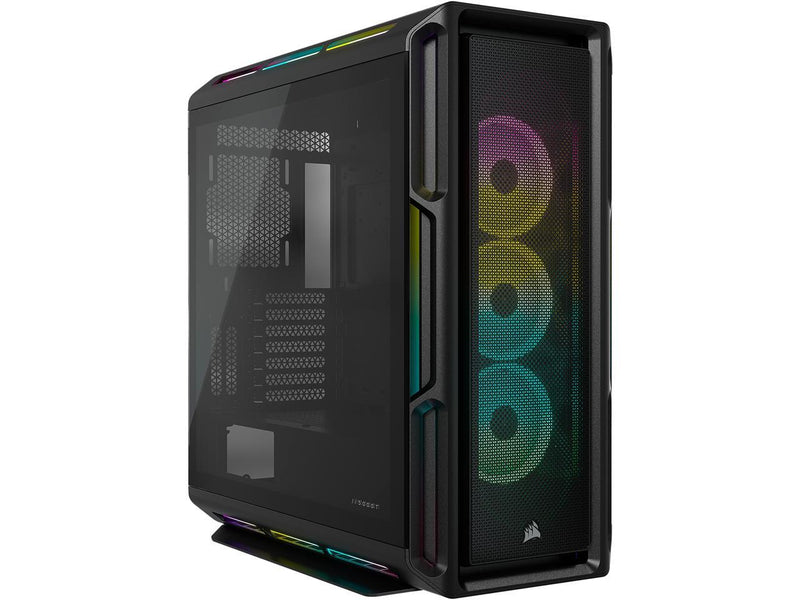 Boîtier PC ATX moyenne tour Corsair iCUE 5000T RGB en verre trempé - Noir