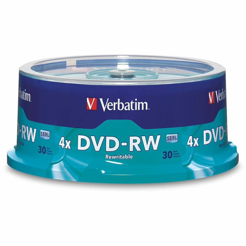 Verbatim DVD-RW 4.7GB 4X with Branded Surface - 30pk Spindle