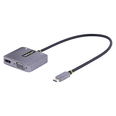 StarTech.com Adaptateur vidéo USB C, adaptateur multiport USB C vers HDMI VGA, audio 3,5 mm, 4K 60 Hz HDR, 100 W PD 3.0 PT, adaptateur d'affichage USB C