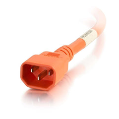 C2G 5ft Computer Power Extension Cord C14 to C13 - 14AWG 15A 250V - Orange