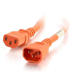 C2G 5ft Computer Power Extension Cord C14 to C13 - 14AWG 15A 250V - Orange