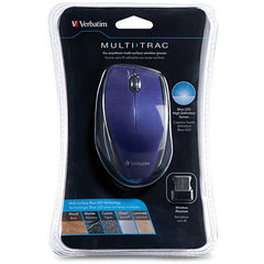 Wireless Multi-Trac Blue LED Optical Mouse - Purple