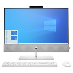 HP Pavilion All-in-One 27-d0409,AMD Ryzen 3 4300U,16GB DDR4,256GB SSD,1TB 7200RPM SATA,10-point touch-enabled 27 FHD,Realtek Wi-Fi 5 (2x2) and BT 5,HP Wide Vision 5 MP IR privacy camera,USB white wireless keyboard and mouse,Windows 10 Home,1-year