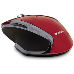 Wireless Notebook 6-Button Deluxe Blue LED Mouse - Red