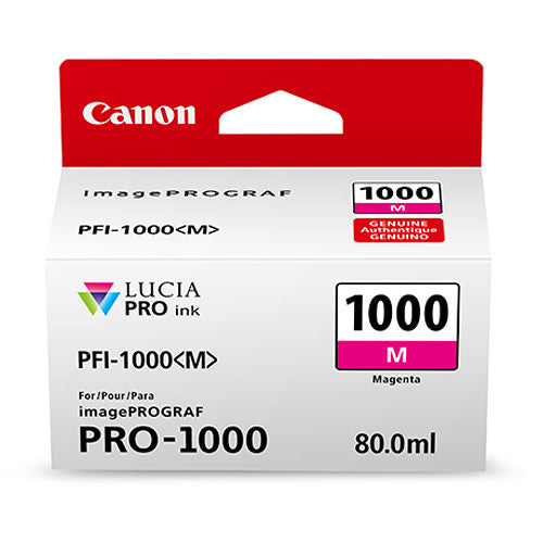 Cartouche d'encre jet d'encre originale Canon LUCIA PRO PFI-1000M - Pack magenta