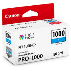 Cartouche d'encre jet d'encre originale Canon LUCIA PRO PFI-1000 - Pack cyan