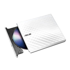 ASUS 8X DVD-RW SLIM DIAMANT BLANC EXTERNE, DÉTAIL, pour PC, Mac et ordinateur portable