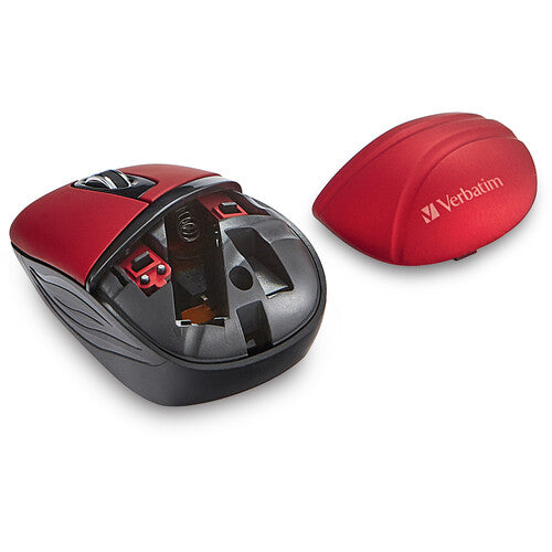 Wireless Mini Travel Mouse, Commuter Series - Red,1 Year Limited Warranty