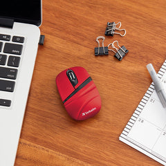 Wireless Mini Travel Mouse, Commuter Series - Red,1 Year Limited Warranty