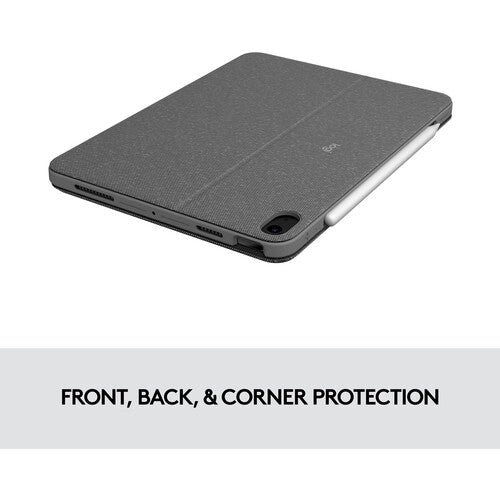 Logitech Combo Touch Keyboard/Cover Case Apple iPad Air (4th Generation), iPad Air (5th Generation) Tablet - Oxford Gray