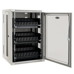 48-Device USB Charging Station Cabinet with Sync for iPad and Android Tablets, W
