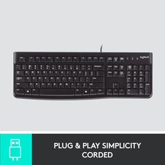 Logitech K120 Plug-and-Play USB Keyboard